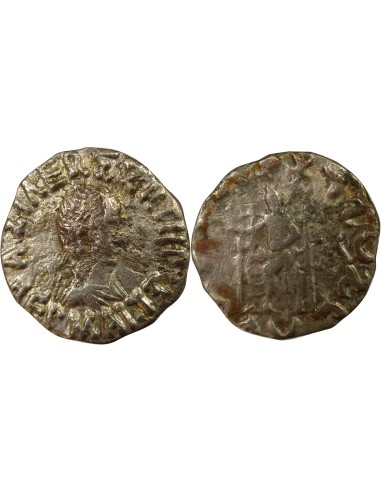 Grèce (Bactriane) Hermaeus 1 drachme Argent 90-70 Av JC