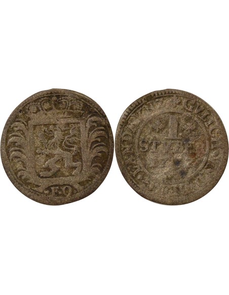 Etats Allemands (Juliers-Berg) Charles III Philippe 1 stuber Billon 1737 Düsseldorf