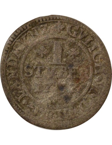 Etats Allemands (Juliers-Berg) Charles III Philippe 1 stuber Billon 1737 Düsseldorf