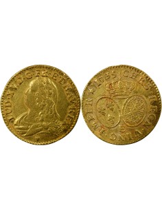 Louis XV au Buste Habillé 1 louis d'or Or 1735 E Tours