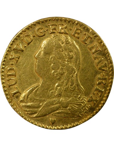 Louis XV au Buste Habillé 1 louis d'or Or 1735 E Tours