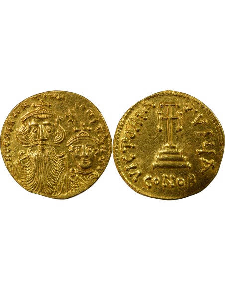 Empire Byzantin Constant II Héraclius Classe IVa 1 solidus Or 654-659 Constantinople