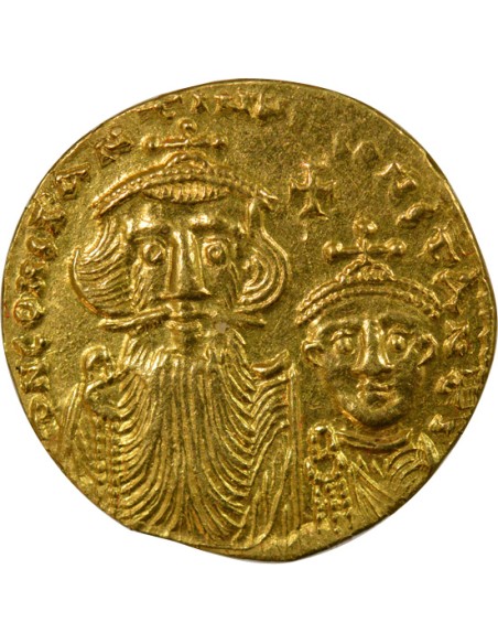 Empire Byzantin Constant II Héraclius Classe IVa 1 solidus Or 654-659 Constantinople