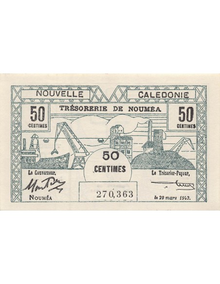Nle Calédonie 50 centimes 1943