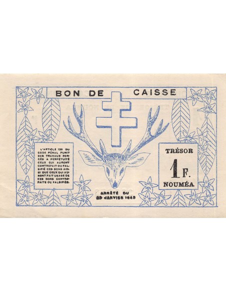 Nle Calédonie 1 franc 1943