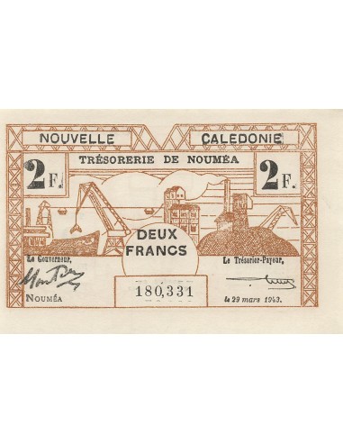 Nle Calédonie 2 francs 1943