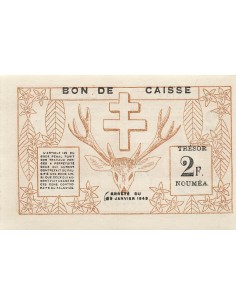 Nle Calédonie 2 francs 1943 2