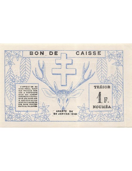 Nle Calédonie 1 franc 1943