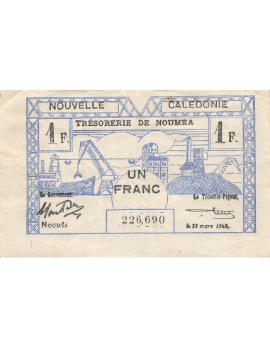 Nle Calédonie 1 franc 1943