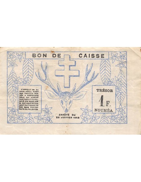 Nle Calédonie 1 franc 1943
