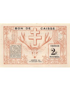 Nle Calédonie 2 francs 1942 2