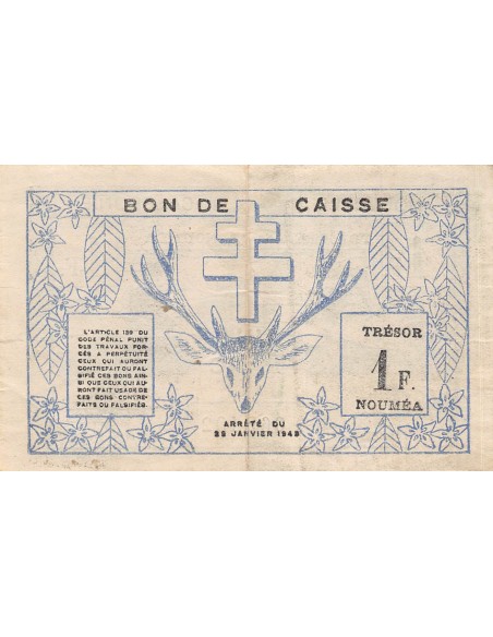 Nle Calédonie 1 franc 1943
