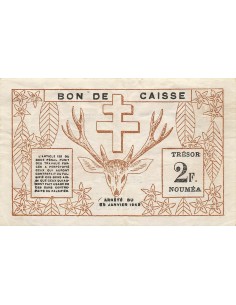 Nle Calédonie 2 francs 1943 2