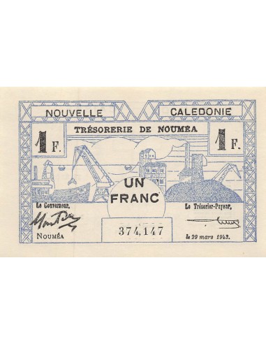 Nle Calédonie 1 franc 1943
