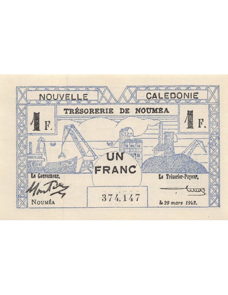 Nle Calédonie 1 franc 1943