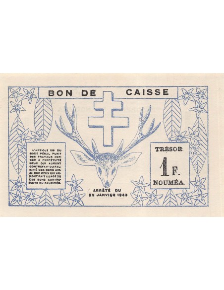 Nle Calédonie 1 franc 1943