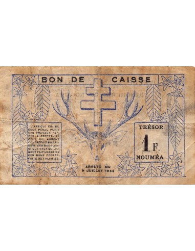 Nle Calédonie 1 franc 1942