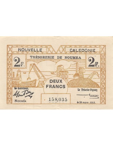 Nle Calédonie 2 francs 1943