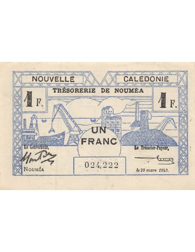 Nle Calédonie 1 franc 1943