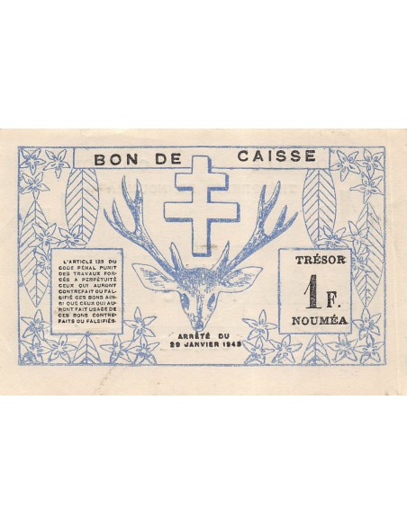 Nle Calédonie 1 franc 1943