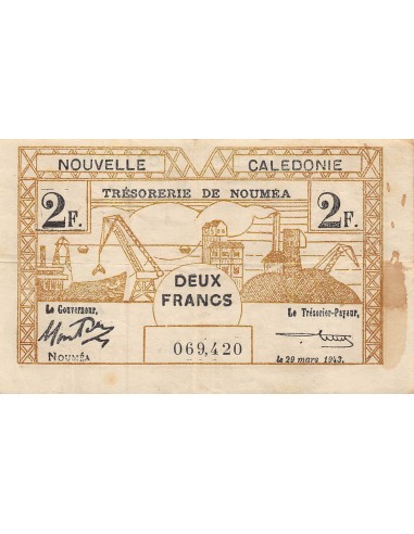 Nle Calédonie 2 francs 1943