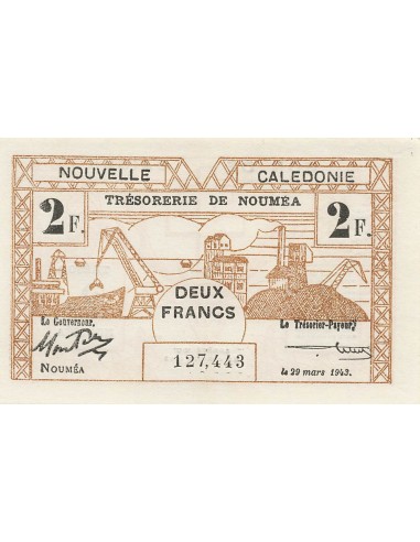 Nle Calédonie 2 francs 1943