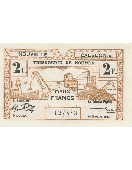 Nle Calédonie 2 francs 1943