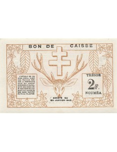 Nle Calédonie 2 francs 1943 2