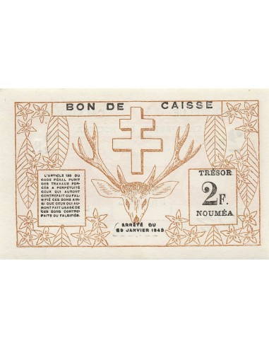 Nle Calédonie 2 francs 1943