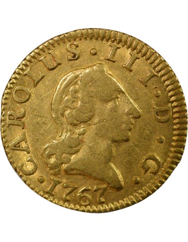 Espagne Charles III d'Espagne 1/2 escudo Or 1767 AI Madrid