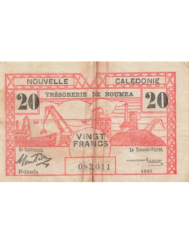Nle Calédonie 20 francs 1943