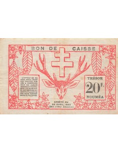 Nle Calédonie 20 francs 1943 2