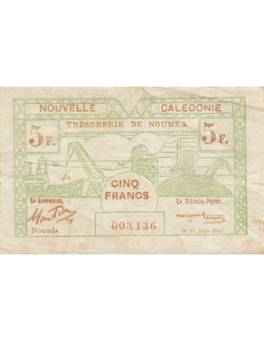 Nle Calédonie 5 francs 1943
