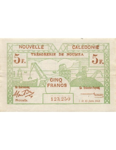 Nle Calédonie 5 francs 1943