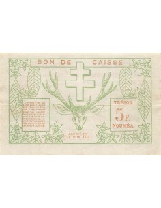Nle Calédonie 5 francs 1943 2