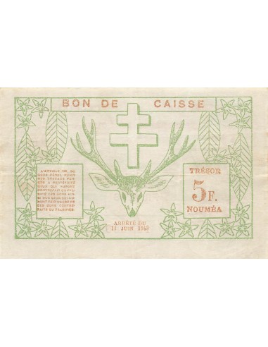 Nle Calédonie 5 francs 1943