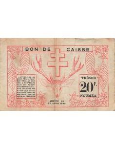Nle Calédonie 20 francs 1943 2