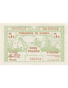 Nle Calédonie 5 francs 1943