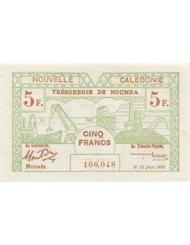 Nle Calédonie 5 francs 1943