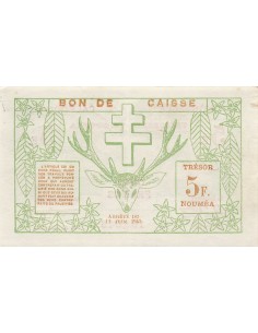 Nle Calédonie 5 francs 1943 2