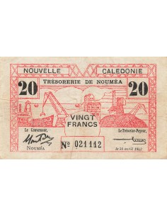 Nle Calédonie 20 francs 1943