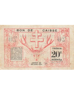 Nle Calédonie 20 francs 1943 2