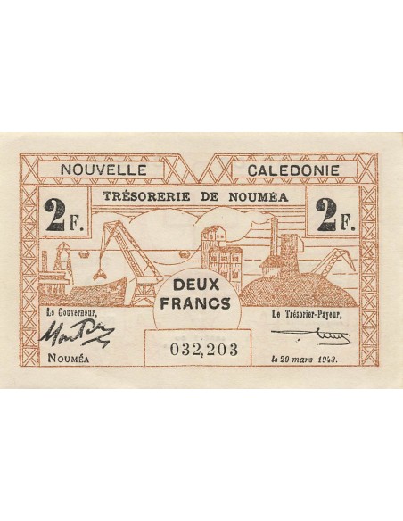 Nle Calédonie 2 francs 1943