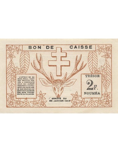 Nle Calédonie 2 francs 1943