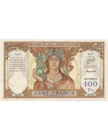 Nle Calédonie 100 francs 1953