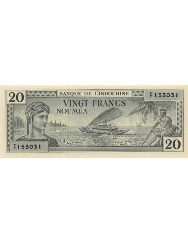 Nle Calédonie 20 francs 1944