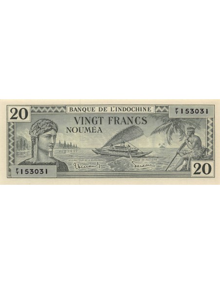 Nle Calédonie 20 francs 1944