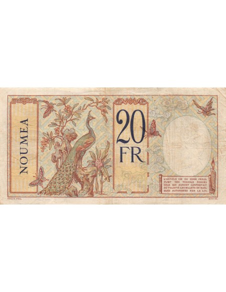 Nle Calédonie 20 francs 1929