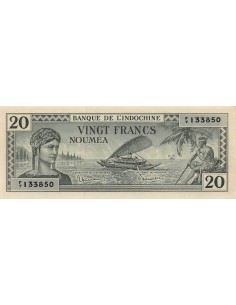 Nle Calédonie 20 francs 1944