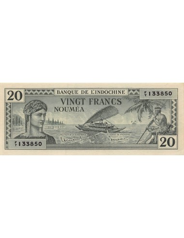 Nle Calédonie 20 francs 1944